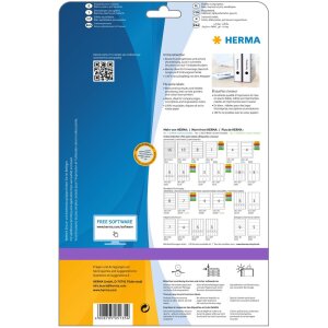 File spine labels white 61x297 A4 75 pcs.