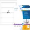 Folder labels A4 white 192x61 mm paper matt opaque 40 pcs.