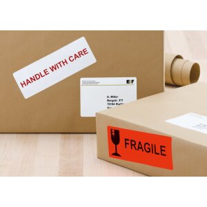 Shipping label-warning message white 50x142 A4 200