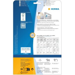 Labels white Movables-removable 63,5x8,5 A4 2400 pcs