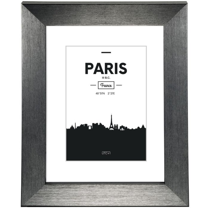 Paris Plastic Frame, contrast grey, 13 x 18 cm