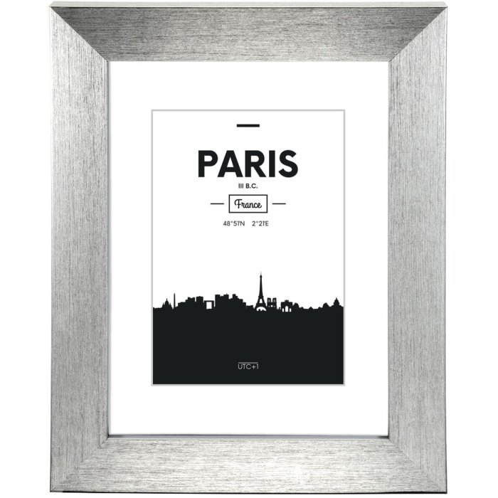 Paris Plastic Frame, silver, 13 x 18 cm