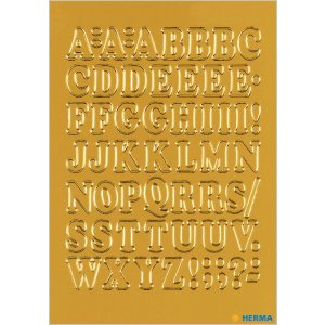 HERMA labels Letters 12mm A-Z  film gold 1 sheet