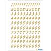 HERMA Numbers 8mm 0-9 weatherproof film transparent gold 2 sheets