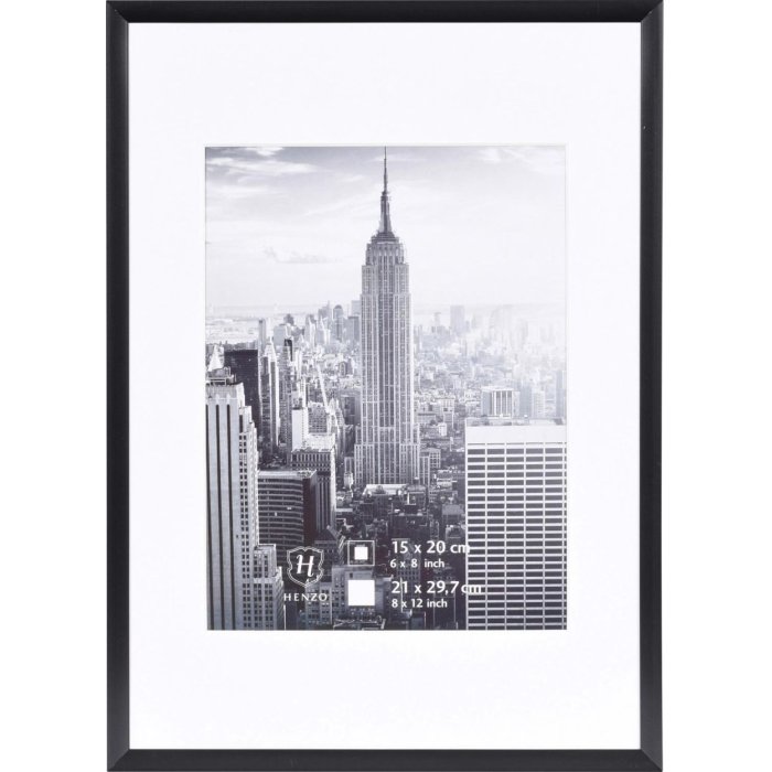 Henzo alu frame Manhattan 21x30 cm black