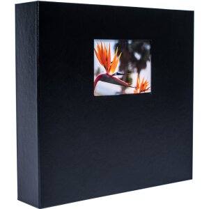 HNFD Photo Album Lona 100 black sides 34,5x33 cm