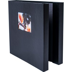 HNFD Photo Album Lona 100 black sides 34,5x33 cm