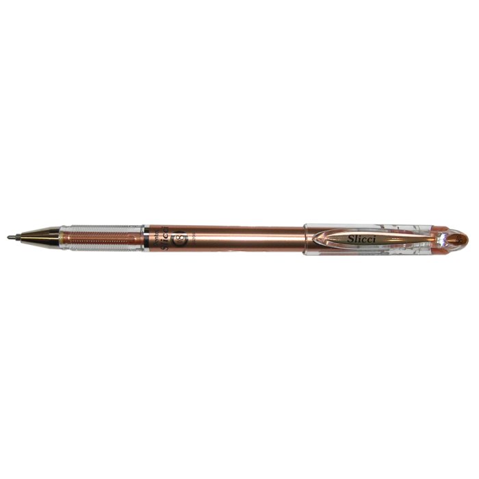 Metallic ink roller from the Slicci series in metallic brown