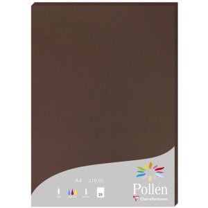 25 sheets of paper pollen, A4, 210g chocolate brown