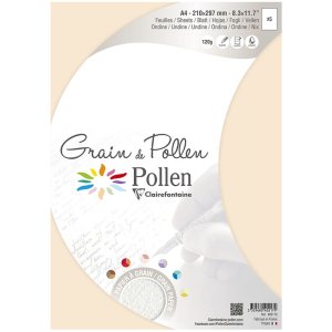 5 sheets Grain de Pollen A4 Ondine 120g