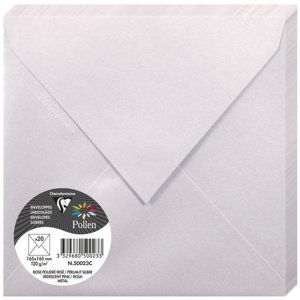 envelope 165x165 mm mother of pearl rose - 50023C