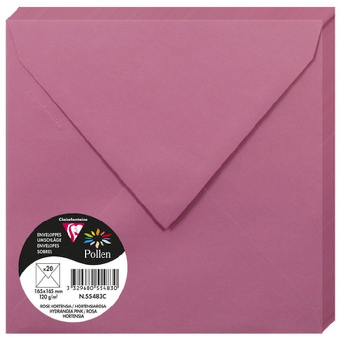 envelope 165x165 mm hydrangea rose - 55483C