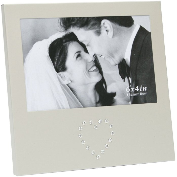 Metal photo frame with heart Manasa 10x15 cm