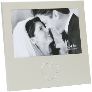 Metal photo frame with heart Manasa 10x15 cm