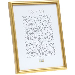 Plastic frame S011 10x15 cm gold