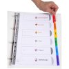 Register white cardboard personalized with reinforced colored Taben A4 6 pieces