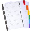 Register white cardboard personalized with reinforced colored Taben A4 6 pieces