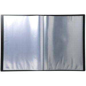 Visor folder made of PP 500µ with 30 sleeves Kreacover, for A4 format - black