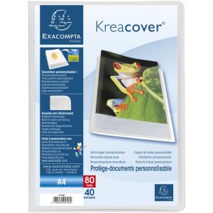 Viewing folder Kreacover A4 crystal 40 sleeves