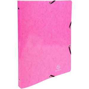 Ring Binder with elastic 4 rings 15mm Iderama - A4 violet pink