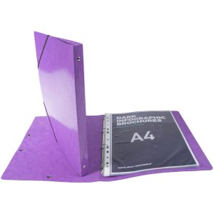 Ring Binder with elastic 4 rings 15mm Iderama - A4 violet violet