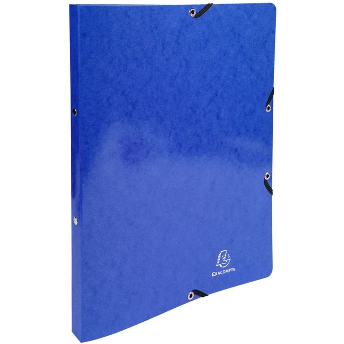 Ring binder with elastic, 2 rings 15mm, back 20mm, 32x25cm for A4 - Iderama - dark blue