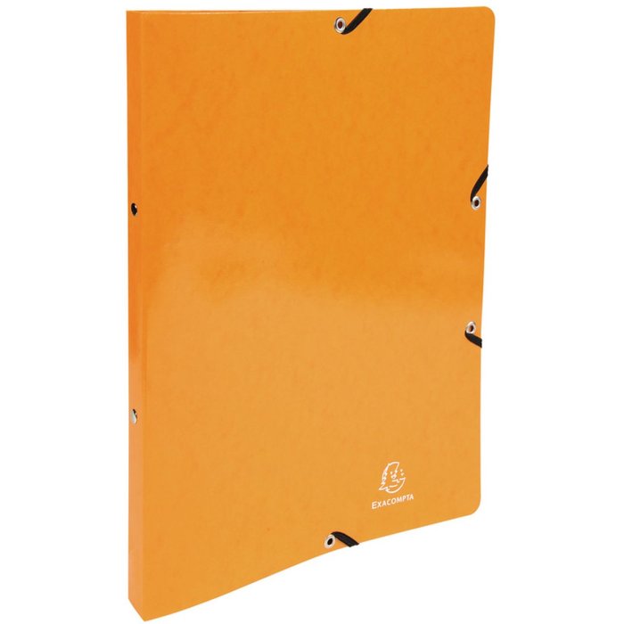 Ring binder with elastic, 2 15mm, back 20mm, 32x25cm for A4 - Iderama - orange