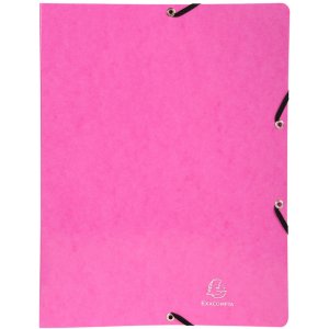 Ring binder with two rings and elastic 15mm Iderama A4 Rosa