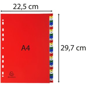 Register of proof colored with numerals 31 pieces