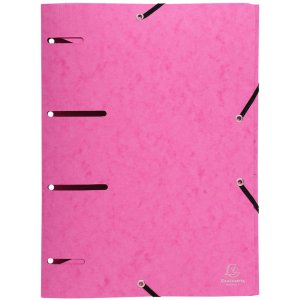 Exacompta folder with 3 flaps and elastic band A4 colours assorted