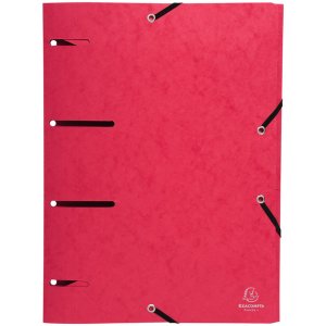 Exacompta folder with 3 flaps and elastic band A4 colours assorted