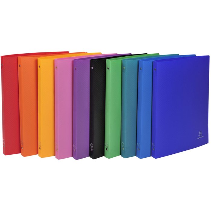 Ring Binder PP opaque with 4 rings 15mm A4 assorted colors