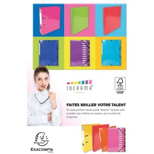 Ring Binder cardboard A4 2 rings 30mm Iderama Red