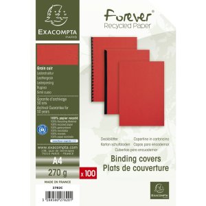 100 Pack - Ever Cover A4 270g Red