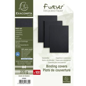 100 Pack - Ever Cover A4 270g Black