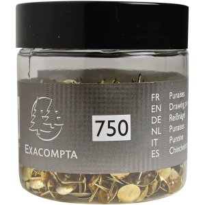 Box of 750 pieces tacks with heads of brass,...