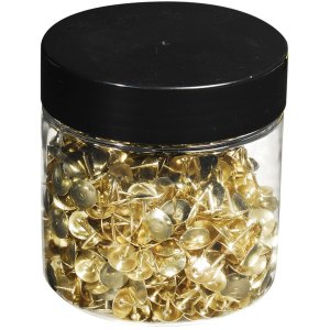 Box of 750 pieces tacks with heads of brass,...