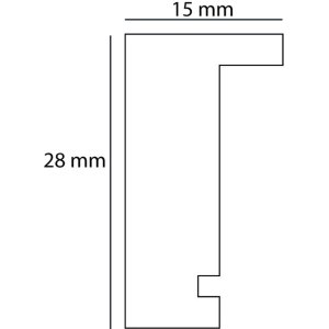 Henzo piano white wooden frame 13x18 cm