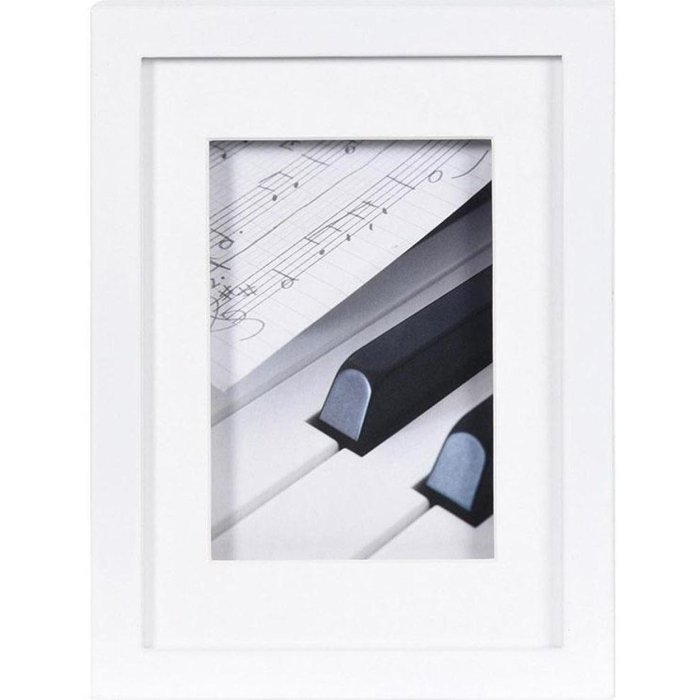 Wooden frame Piano 6"x8" white