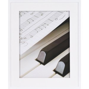 Wooden frame Piano 16"x20" white