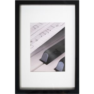 Wooden frame Piano 12"x16" black