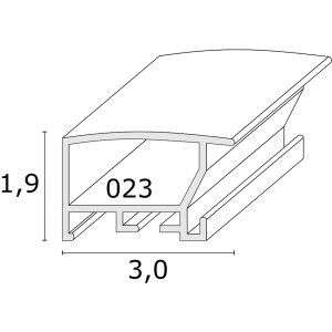 Alu frame S023 Tibbi 21x30 cm bronze