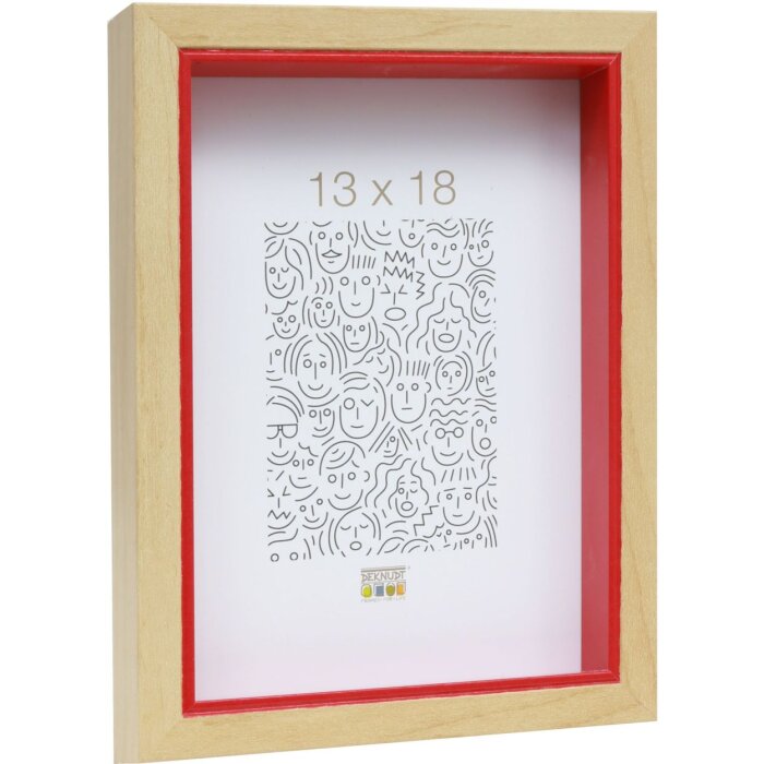 wooden frame S40BH red 10x15 cm