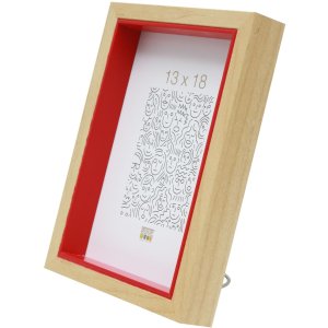 wooden frame S40BH red 10x15 cm