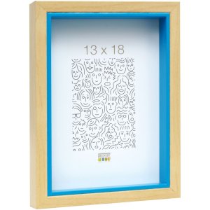 wooden frame S40BH blue 13x18 cm