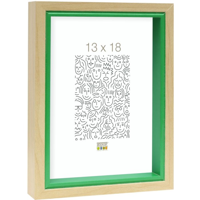 wooden frame S40BH green 13x18 cm