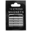 12 silver magnets in blister packaging