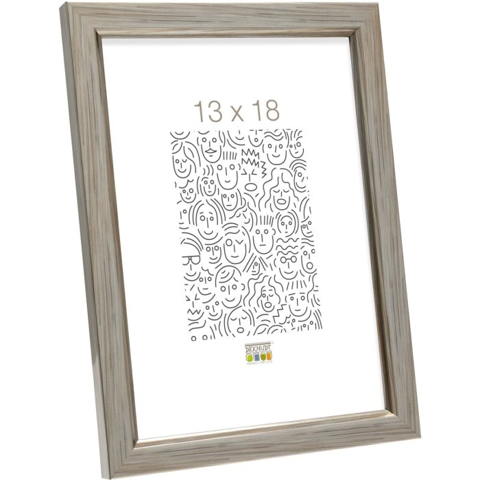 plastic frame S46A silver 13x18 cm