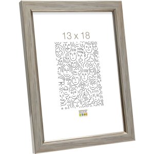 plastic frame S46A silver 13x18 cm