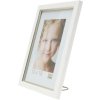 plastic frame S46A white with silver 10x15 cm